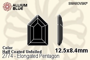Swarovski Elongated Pentagon Flat Back No-Hotfix (2774) 12.5x8.4mm - Color (Half Coated) Unfoiled - Haga Click en la Imagen para Cerrar