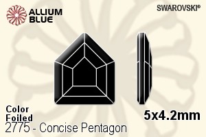 施华洛世奇 Concise Pentagon 平底石 (2775) 5x4.2mm - 颜色 白金水银底 - 关闭视窗 >> 可点击图片