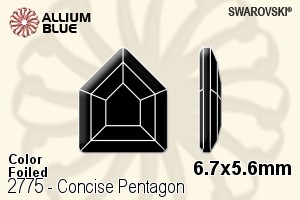 施华洛世奇 Concise Pentagon 平底石 (2775) 6.7x5.6mm - 颜色 白金水银底 - 关闭视窗 >> 可点击图片
