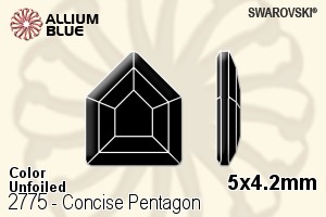 施華洛世奇 Concise Pentagon 平底石 (2775) 5x4.2mm - 顏色 無水銀底
