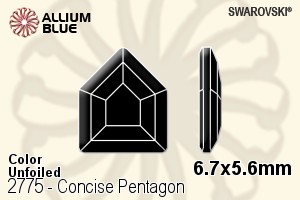 スワロフスキー Concise Pentagon ラインストーン (2775) 6.7x5.6mm - カラー 裏面にホイル無し - ウインドウを閉じる
