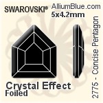 Swarovski Concise Pentagon Flat Back No-Hotfix (2775) 5x4.2mm - Color (Half Coated) Unfoiled