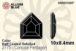 Swarovski Concise Pentagon Flat Back No-Hotfix (2775) 10x8.4mm - Color (Half Coated) Unfoiled