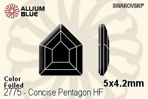 Swarovski Concise Pentagon Flat Back Hotfix (2775) 5x4.2mm - Color With Aluminum Foiling - Haga Click en la Imagen para Cerrar