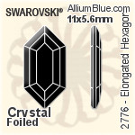 スワロフスキー Oval ラインストーン ホットフィックス (2603) 4x3mm - クリスタル 裏面アルミニウムフォイル