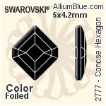 Swarovski Concise Hexagon Flat Back No-Hotfix (2777) 5x4.2mm - Color (Half Coated) Unfoiled