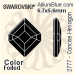 Swarovski Concise Hexagon Flat Back No-Hotfix (2777) 6.7x5.6mm - Crystal Effect Unfoiled