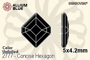 施华洛世奇 Concise Hexagon 平底石 (2777) 5x4.2mm - 颜色 无水银底 - 关闭视窗 >> 可点击图片