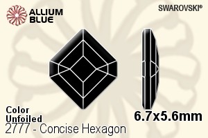 施华洛世奇 Concise Hexagon 平底石 (2777) 6.7x5.6mm - 颜色 无水银底 - 关闭视窗 >> 可点击图片