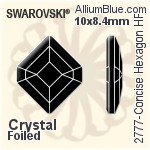 Swarovski Concise Hexagon Flat Back Hotfix (2777) 5x4.2mm - Color (Half Coated) With Aluminum Foiling