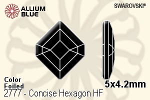 施华洛世奇 Concise Hexagon 熨底平底石 (2777) 5x4.2mm - 颜色 铝质水银底 - 关闭视窗 >> 可点击图片