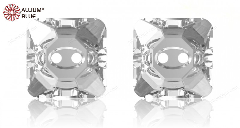 スワロフスキー Square ボタン (3017) 12mm - クリスタル アルミニウム 