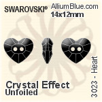 Swarovski Heart Button (3023) 16x14mm - Color Unfoiled