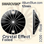 Swarovski Rivoli Sew-on Stone (3200) 10mm - Color With Platinum Foiling