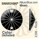 施華洛世奇 衛星 手縫石 (3200) 10mm - 顏色 無水銀底