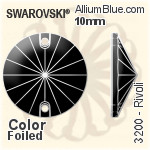 施華洛世奇 衛星 手縫石 (3200) 10mm - 顏色 白金水銀底