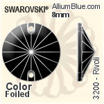 Swarovski Rivoli Sew-on Stone (3200) 14mm - Color With Platinum Foiling