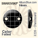 Swarovski Chessboard Sew-on Stone (3220) 20mm - Color With Platinum Foiling