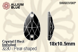 Swarovski Pear-shaped Sew-on Stone (3230) 18x10.5mm - Crystal Effect Unfoiled