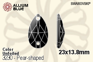 施華洛世奇 梨形 手縫石 (3230) 23x13.8mm - 顏色 無水銀底