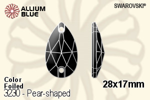 Swarovski Pear-shaped Sew-on Stone (3230) 28x17mm - Color With Platinum Foiling