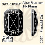 Swarovski Emerald Cut Sew-on Stone (3252) 28x20mm - Clear Crystal With Platinum Foiling