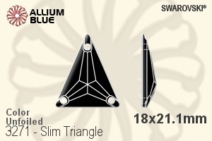 施華洛世奇 Slim Triangle 手縫石 (3271) 18x21.1mm - 顏色 無水銀底