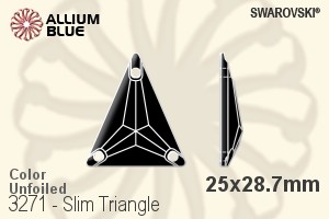 スワロフスキー Slim Triangle ソーオンストーン (3271) 25x28.7mm - カラー 裏面にホイル無し - ウインドウを閉じる
