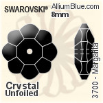 Swarovski Margarita Sew-on Stone (3700) 8mm - Clear Crystal Unfoiled