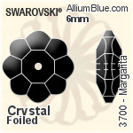 Swarovski Xilion Lochrose Sew-on Stone (3128) 4mm - Crystal Effect With Platinum Foiling