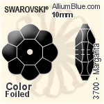 Swarovski Margarita Sew-on Stone (3700) 10mm - Color With Platinum Foiling