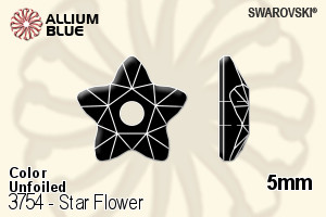 施華洛世奇 Star Flower 手縫石 (3754) 5mm - 顏色 無水銀底