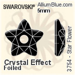 施华洛世奇 Star Flower 手缝石 (3754) 7mm - 颜色 白金水银底