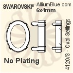 Swarovski Oval Settings (4120/S) 25x18mm - Plated
