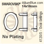 Swarovski Oval Fancy Stone (4120) 18x13mm - Crystal Effect With Platinum Foiling