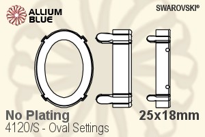Swarovski Oval Settings (4120/S) 25x18mm - No Plating - Click Image to Close