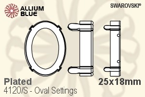 Swarovski Oval Settings (4120/S) 25x18mm - Plated - Haga Click en la Imagen para Cerrar