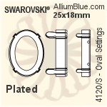 Swarovski Oval Settings (4120/S) 14x10mm - Plated