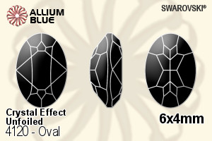 Swarovski Oval Fancy Stone (4120) 6x4mm - Crystal Effect Unfoiled