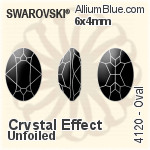Swarovski Oval Fancy Stone (4120) 6x4mm - Color (Half Coated) Unfoiled