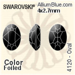 Swarovski Oval Fancy Stone (4120) 25x18mm - Crystal Effect With Platinum Foiling