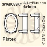Swarovski XILION Oval Settings (4128/S) 6x4mm - Plated
