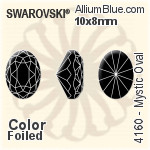 Swarovski Mystic Oval Fancy Stone (4160) 14x10mm - Crystal Effect Unfoiled