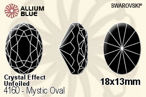 Swarovski Mystic Oval Fancy Stone (4160) 18x13mm - Crystal Effect Unfoiled - Click Image to Close