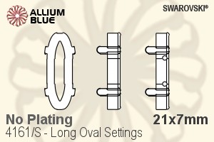 Swarovski Long Oval Settings (4161/S) 21x7mm - No Plating