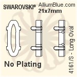 Swarovski Long Oval Settings (4161/S) 27x9mm - Plated