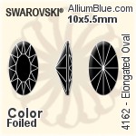 Swarovski Elongated Oval Fancy Stone (4162) 14x7.5mm - Color With Platinum Foiling