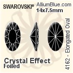 Swarovski Elongated Oval Fancy Stone (4162) 10x5.5mm - Color With Platinum Foiling