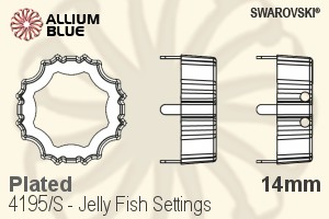 スワロフスキー Jelly Fishファンシーストーン石座 (4195/S) 14mm - メッキ