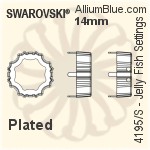 Swarovski Jelly Fish Settings (4195/S) 14mm - No Plating